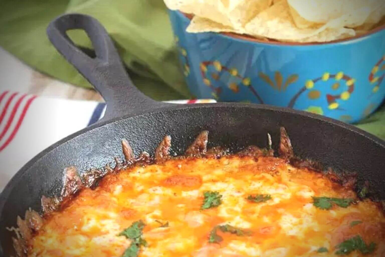 Queso fundido with Oaxaca cheese