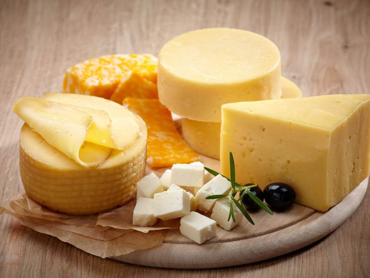 Asadero Cheese on a cheese platter